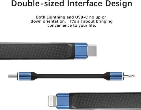كابل USB C قصير إلى Lightning (0.46 قدم، معتمد من MFi)، كابل شحن سريع ومزامنة البيانات من النوع C إلى Lightning لهاتف iPhone 13/13 pro/13 pro Max/12/12 mini/11/XS/XR/X/8/ SE / إيربودز / آيباد in Kuwait