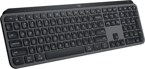 Logitech MX Keys S Wireless Keyboard, Low Profile, Quiet Typing, Backlighting, Bluetooth, USB C Rechargeable for Windows PC, Linux, Chrome, Mac - Graphite (Renewed) in Kuwait