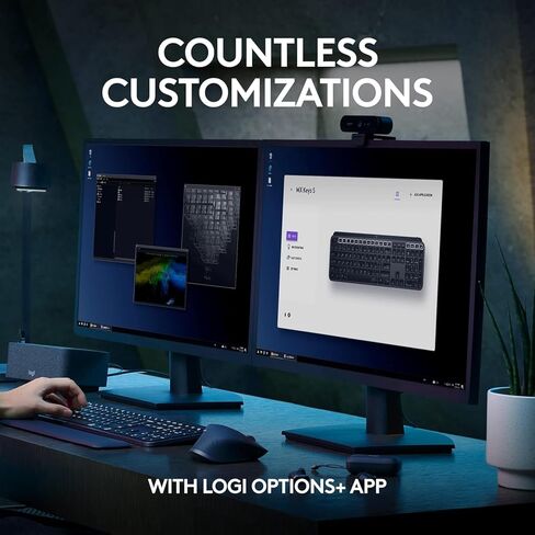 Logitech MX Keys S Wireless Keyboard, Low Profile, Quiet Typing, Backlighting, Bluetooth, USB C Rechargeable for Windows PC, Linux, Chrome, Mac - Graphite (Renewed) in Kuwait