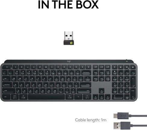 Logitech MX Keys S Wireless Keyboard, Low Profile, Quiet Typing, Backlighting, Bluetooth, USB C Rechargeable for Windows PC, Linux, Chrome, Mac - Graphite (Renewed) in Kuwait