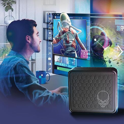 كمبيوتر مكتبي للأعمال Intel NUC 9، كور i5-9300H، ذاكرة الوصول العشوائي DDR4 سعة 16 جيجابايت، 1 تيرابايت PCIe SSD، Thunderbolts، HDMI، RJ-45، قارئ بطاقة SD، واي فاي 6، ويندوز 11 برو، أسود in Saudi Arabia