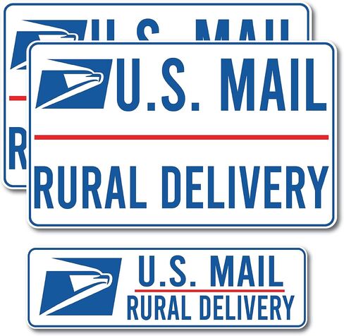 (3 Pack) U.S. Mail Rural Delivery Driver Magnet Sign - USPS Driver Heavy Duty Magnet Print - (2) 12" x 8" and (1) 11" x 3" - Strong Magnet Material - 30 Mil Thickness - Made in USA in Saudi Arabia