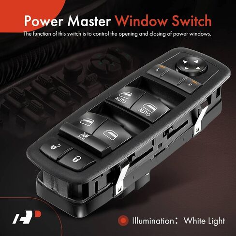 A-Premium Master Power Window Switch Compatible with Chrysler 300 2015-2022, Pacifica 2017-2022 & Dodge Charger 2015-2021, Front Left Driver Side, Replace# 68262253AA in Saudi Arabia