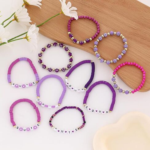 10PCS GUTS SOUR Bracelet Handmade Friendship Stretch Bracelets for Women Girls Concert Music Singer Merch Jewelry Gifts for Women Girls Fans in Saudi Arabia
