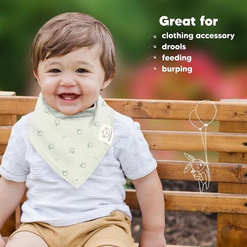 KeaBabies 8-Pack Organic Baby Bandana Drool Bibs and 8-Pack Organic Baby Bibs for Boy, Girl - Stylish Unisex Bandana Bibs - Drool Bibs for Baby Boy - Super Absorbent Bandana Drool Bibs in Saudi Arabia