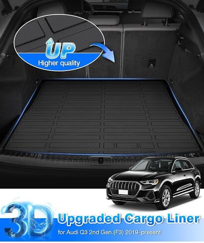 Cartist Cargo Liner Compatible with Audi Q3 2019-2023 2024 Accessories All Weather Trunk Mat for Q3 Carpet Protection TPE Heavy Duty in Saudi Arabia