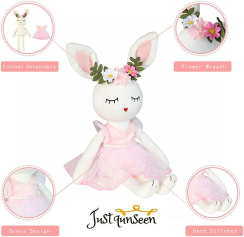 Ballerina Doll Easter Stuffed Animal Bunny Stuffed Animal Easter Plush Animal Doll, Plush Toy Bunny Stuffed Animals for Girls Easter Stuffed Animal on Birthday Christmas in Saudi Arabia