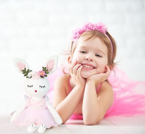 Ballerina Doll Easter Stuffed Animal Bunny Stuffed Animal Easter Plush Animal Doll, Plush Toy Bunny Stuffed Animals for Girls Easter Stuffed Animal on Birthday Christmas in Saudi Arabia