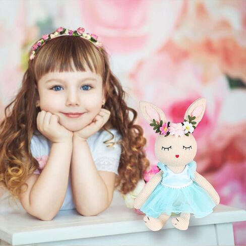 Ballerina Doll Easter Stuffed Animal Bunny Stuffed Animal Easter Plush Animal Doll, Plush Toy Bunny Stuffed Animals for Girls Easter Stuffed Animal on Birthday Christmas in Saudi Arabia
