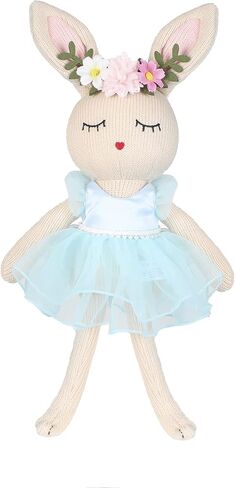 Ballerina Doll Easter Stuffed Animal Bunny Stuffed Animal Easter Plush Animal Doll, Plush Toy Bunny Stuffed Animals for Girls Easter Stuffed Animal on Birthday Christmas in Saudi Arabia