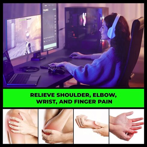 Wearable Hands-Free Arm Compression Massager for Gamers to Reduce Shoulder Pain, Elbow Pain, Wrist Pain, Finger Pain. Black, Battery-Operated Model FA-1 Devices in Saudi Arabia