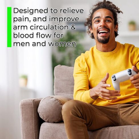 Wearable Hands-Free Arm Compression Massager for Gamers to Reduce Shoulder Pain, Elbow Pain, Wrist Pain, Finger Pain. Black, Battery-Operated Model FA-1 Devices in Saudi Arabia