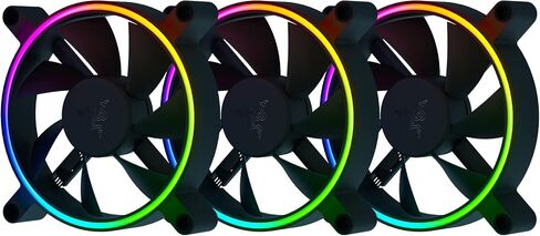 Razer Kunai Hydraulic 120MM aRGB PC Fan: Quiet, Powerful aRGB Fans - PWM Fan Controller Support & Connect Up to 8 Fans - Powered by Razer Chroma RGB - 3 Fans in Saudi Arabia