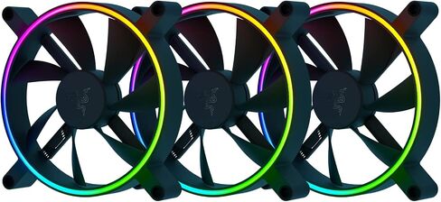 Razer Kunai Hydraulic 120MM aRGB PC Fan: Quiet, Powerful aRGB Fans - PWM Fan Controller Support & Connect Up to 8 Fans - Powered by Razer Chroma RGB - 3 Fans in Saudi Arabia