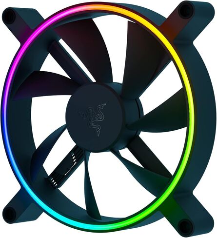 Razer Kunai Hydraulic 120MM aRGB PC Fan: Quiet, Powerful aRGB Fans - PWM Fan Controller Support & Connect Up to 8 Fans - Powered by Razer Chroma RGB - 3 Fans in Saudi Arabia