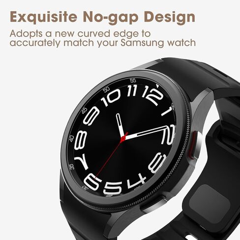 حزام متين بدون فجوة متوافق مع Samsung Galaxy Watch 4 5 6 Band 44mm 40mm/Galaxy Watch 6 Classic Bands 47mm 43mm/Watch 5 Pro 45mm/Watch 4 Classic 46mm 42mm، حزام رياضي بديل من السيليكون للرجال in Kuwait
