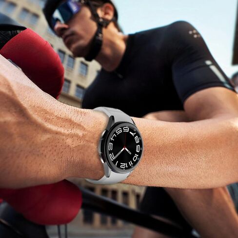 حزام متين بدون فجوة متوافق مع Samsung Galaxy Watch 4 5 6 Band 44mm 40mm/Galaxy Watch 6 Classic Bands 47mm 43mm/Watch 5 Pro 45mm/Watch 4 Classic 46mm 42mm، حزام رياضي بديل من السيليكون للرجال in Kuwait