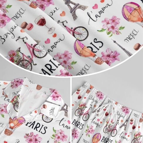 Womens Pajama Sets 2 Piece Short Sleeve Soft Satin Sleepwear Button Down Loungewear XS-2XL in Kuwait