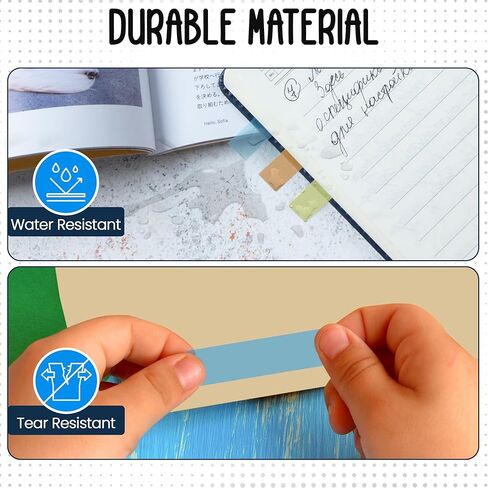 300 قطعة - علامات تبويب ملاحظات لاصقة شفافة مع حافظة - 5 ألوان باستيل فاتحة - 3 حافظات - 1.8 بوصة × 0.4 بوصة - 60 قطعة - علامات تبويب مؤشرة منبثقة - أعلام كتب للتعليق - علامات تبويب لاصقة للكتب in Kuwait