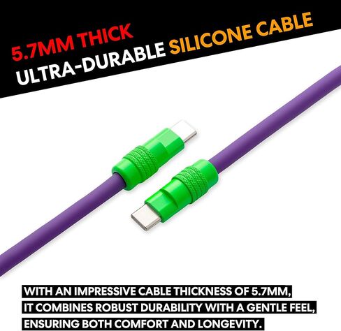Ultra-Durable 100W 4ft Fast Silicone C to C Charging Cable- Orange for iPhone 15/15Pro/15ProMax MacBook Pro 2020,iPad Pro 2020, iPad Air 4,Samsung Galaxy S23 in Saudi Arabia
