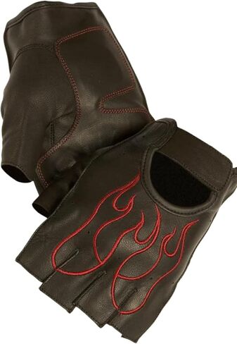 First Mfg Co - Flame - Men's Motorcycle Biker Riding Leather Gloves in Saudi Arabia