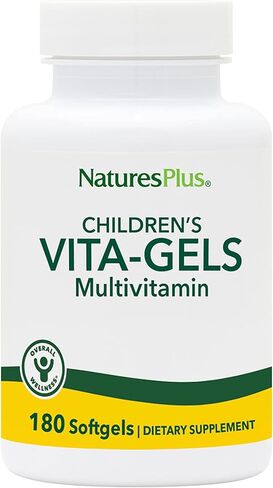 Natures Plus Childrens Vita-Gels - 180 كبسولة هلامية سهلة البلع - نكهة البرتقال الطبيعية - مكملات الفيتامينات والمعادن للأطفال - للصحة والطاقة - خالية من الغلوتين - 180 وجبة in Saudi Arabia