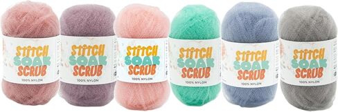 Lion Brand Yarn - Stitch Soak Scrub - 6 Color Assortment (Coral Reef) in Saudi Arabia