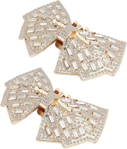 FINGERINSPIRE Bow Shoe Clips Alloy Shoe Clips Crystal Rhinestone Shoe Buckles Bow Tie Pattern Shoe Buckles Removable Shoe Decoration for Shoes High Heel Wedding Bridal Fashion in Saudi Arabia
