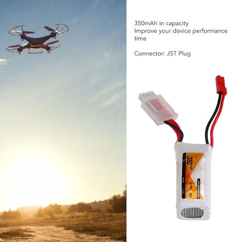 Yosoo RC بطارية ليبو، 11.1 فولت 70C معدل التفريغ 3S JST موصل قابس طاقة 350 مللي أمبير في الساعة لمركبات التحكم عن بعد in Saudi Arabia
