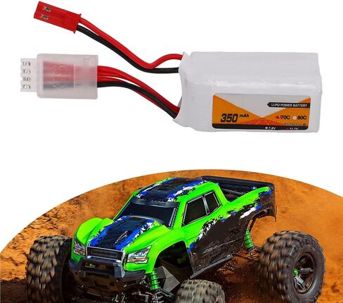 Yosoo RC بطارية ليبو، 11.1 فولت 70C معدل التفريغ 3S JST موصل قابس طاقة 350 مللي أمبير في الساعة لمركبات التحكم عن بعد in Saudi Arabia