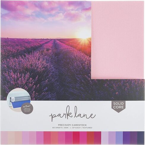 مجموعة متنوعة من البطاقات 12 × 12، 60 ورقة | ورق قصاصات مزخرف فاخر بوزن 80 رطل، قلب صلب | بطاقة مزدوجة الجوانب خالية من الأحماض للحرف الورقية والنقش وصناعة البطاقات | الوردي الأرجواني in Kuwait