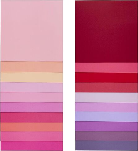 مجموعة متنوعة من البطاقات 12 × 12، 60 ورقة | ورق قصاصات مزخرف فاخر بوزن 80 رطل، قلب صلب | بطاقة مزدوجة الجوانب خالية من الأحماض للحرف الورقية والنقش وصناعة البطاقات | الوردي الأرجواني in Kuwait