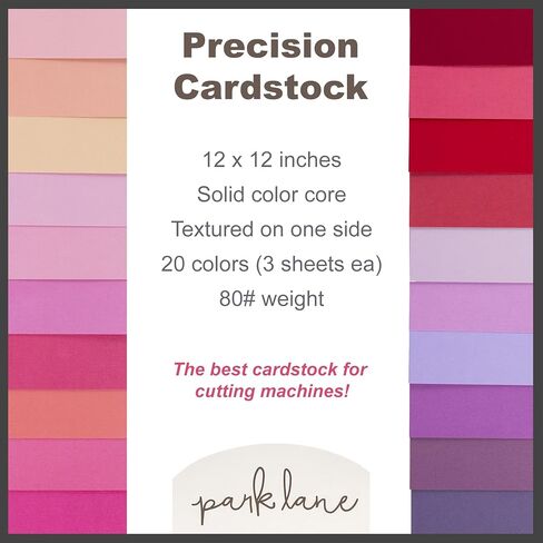 مجموعة متنوعة من البطاقات 12 × 12، 60 ورقة | ورق قصاصات مزخرف فاخر بوزن 80 رطل، قلب صلب | بطاقة مزدوجة الجوانب خالية من الأحماض للحرف الورقية والنقش وصناعة البطاقات | الوردي الأرجواني in Kuwait