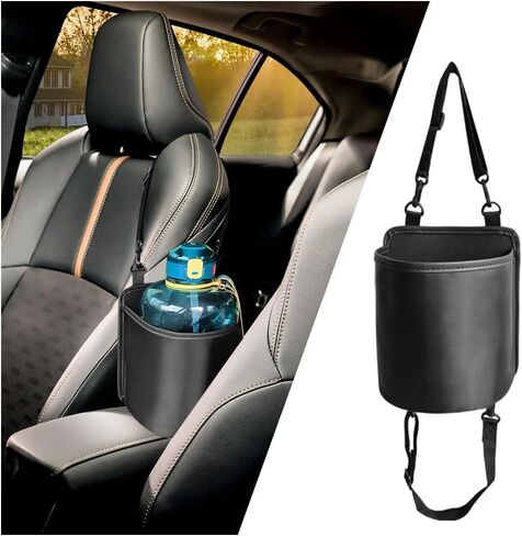 Hanging Car Seat Cup Holder with Waterproof Liner,Multi-Function Car Drink Holder/Car Organizer for Wallets,Umbrellas,Universal Seat Back Organizer Car Accessories for Car SUV Truck in Saudi Arabia