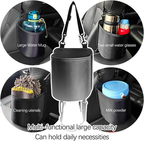 Hanging Car Seat Cup Holder with Waterproof Liner,Multi-Function Car Drink Holder/Car Organizer for Wallets,Umbrellas,Universal Seat Back Organizer Car Accessories for Car SUV Truck in Saudi Arabia