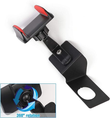 JeCar Multi-Functional Cellphone Holder, Radio Holder Walkie Talkie Bracket 2 in 1 Bolt-on Stand Bracket Compatible with Jeep Wrangler 2018-2023 JL JLU & 2020-2023 Gladiator JT, Black in Saudi Arabia