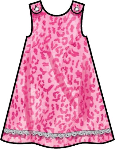 Simplicity Toddlers' Dress, Tent Top and Pull-On Shorts Sewing Pattern Kit, Code S9318, Sizes 1-2-3-4, Multicolor in Saudi Arabia