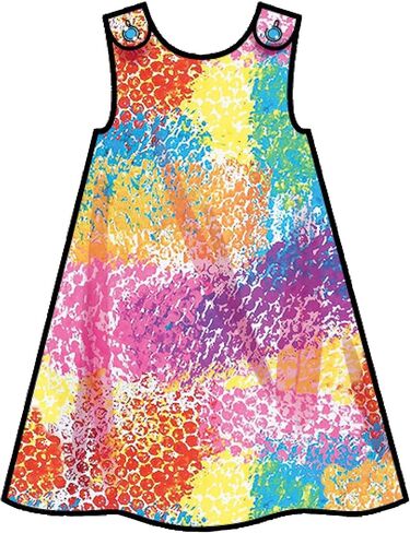 Simplicity Toddlers' Dress, Tent Top and Pull-On Shorts Sewing Pattern Kit, Code S9318, Sizes 1-2-3-4, Multicolor in Saudi Arabia