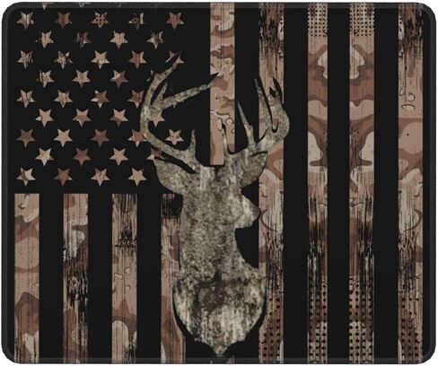 لوحة ماوس مستطيلة الشكل من Camo American Flag Deer، حصيرة ماوس مزخرفة ممتازة، لوحات ماوس مربعة قابلة للغسل مع حواف مخيطة ممتدة، قاعدة مطاطية غير قابلة للانزلاق، لوحة ماوس صغيرة 12¡Á10¡Á0.12 بوصة in Kuwait