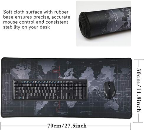 Large Mouse Pad Gaming & Professional Computer Extra Large Mouse Pad/Mat 27.5IN (70 * 30 chunse Black) in Saudi Arabia