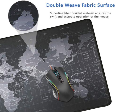 Large Mouse Pad Gaming & Professional Computer Extra Large Mouse Pad/Mat 27.5IN (70 * 30 chunse Black) in Saudi Arabia