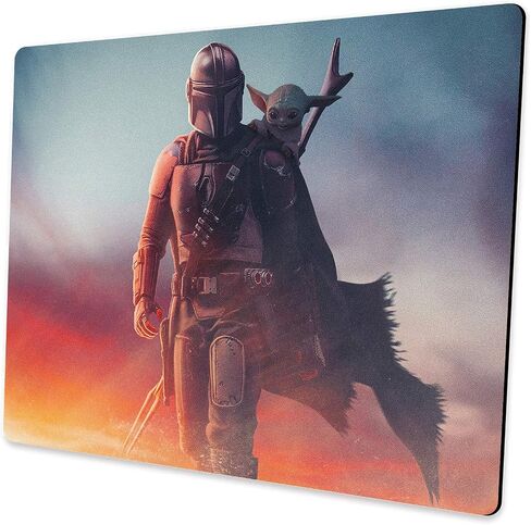 Baby Yoda Mouse Pad, Rectangular Non-Slip Rubber Mouse Pad, Used for Office Work and Home Gaming Mouse Pad, 9.5“ x 7.9" x 0.1“ in Saudi Arabia
