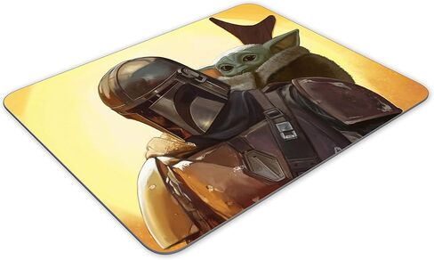 Baby Yoda Mouse Pad, Rectangular Non-Slip Rubber Mouse Pad, Used for Office Work and Home Gaming Mouse Pad, 9.5“ x 7.9" x 0.1“ in Saudi Arabia