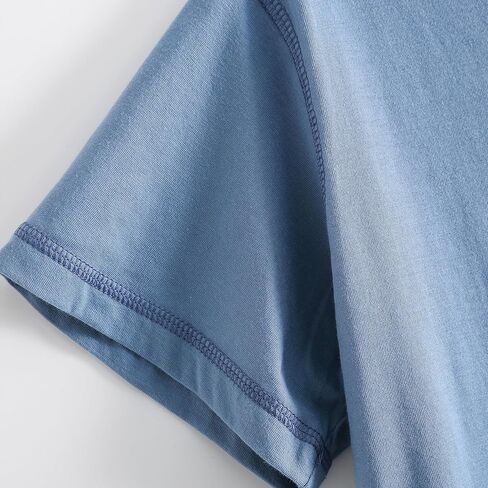 PNAEONG Womens Cotton Nightshirt Soft Nightgowns Short Sleeve Casual Pajama Dress Sleepwear with Breast Pocket S-3XL in Kuwait