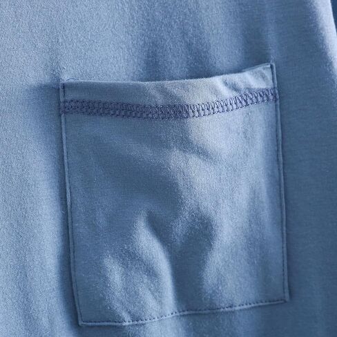 PNAEONG Womens Cotton Nightshirt Soft Nightgowns Short Sleeve Casual Pajama Dress Sleepwear with Breast Pocket S-3XL in Kuwait