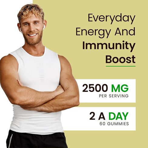 Mushroom Gummies - Sugar-Free Strawberry Mushroom Supplement Gummies - 10 Mushroom Complex Blend - Lions Mane, Cordyceps, Reishi, Chaga - Focus, Energy, Mood & Brain Support - 30 Servings in Saudi Arabia