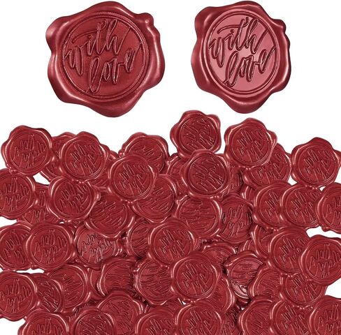 50 Pieces 3D Envelope Seal Stickers Self Adhesive Wedding Envelope Stickers Wax Seal Stickers for Wedding Invitation with Blessings for Birthday Party Presents Supplies, Invitations Greeting Cards in Saudi Arabia