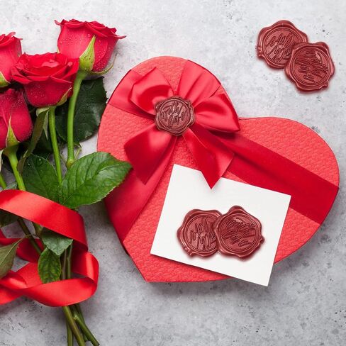 50 Pieces 3D Envelope Seal Stickers Self Adhesive Wedding Envelope Stickers Wax Seal Stickers for Wedding Invitation with Blessings for Birthday Party Presents Supplies, Invitations Greeting Cards in Saudi Arabia