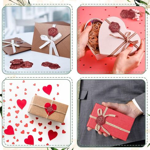 50 Pieces 3D Envelope Seal Stickers Self Adhesive Wedding Envelope Stickers Wax Seal Stickers for Wedding Invitation with Blessings for Birthday Party Presents Supplies, Invitations Greeting Cards in Saudi Arabia