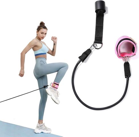 Ankle Straps with Door Anchor - Improve Ankle & Leg Strength, Home Fitness Equipment Ankle Resistance Bands, Door Flexibility Trainer, Adjustable Ankle Cuffs Exercise Bands for Women & Men in Saudi Arabia